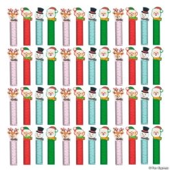 Sugar Rush Christmas Plastic Ruler Bookmarks-48Pk